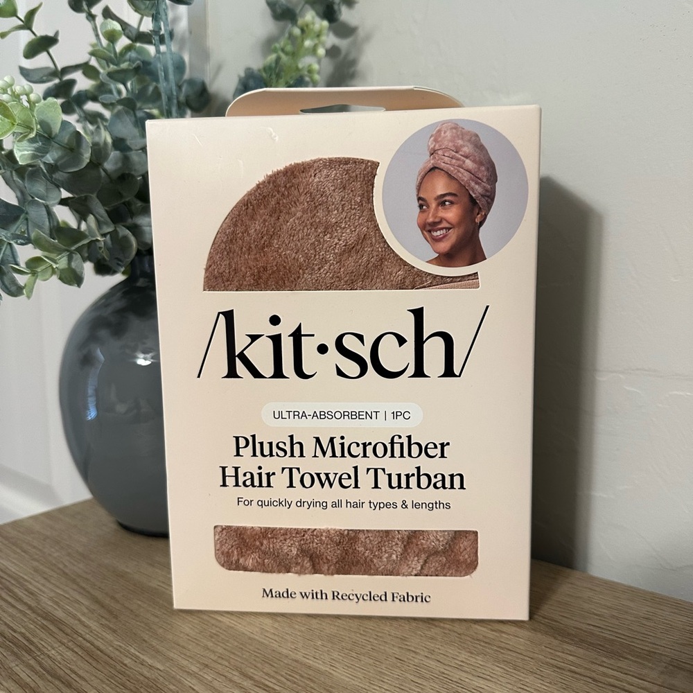 Kitsch Plush Microfiber Hair Towel Turban - Terracotta